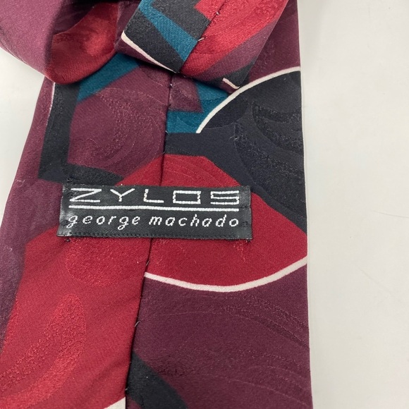 Bundle of 2 Vintage George Machado Zylos Silk Ties - Picture 4 of 6